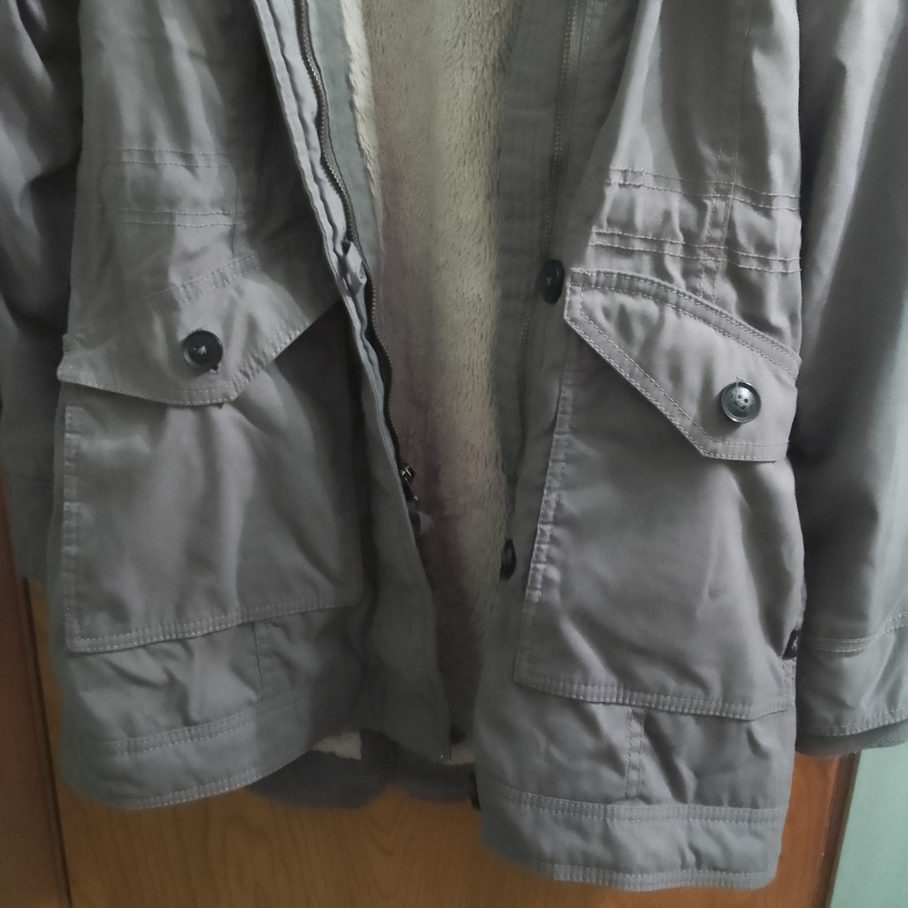 Hollister Men's Charcoal Field Jacket Size Medium (21" X 33" - Picture 5 of 13